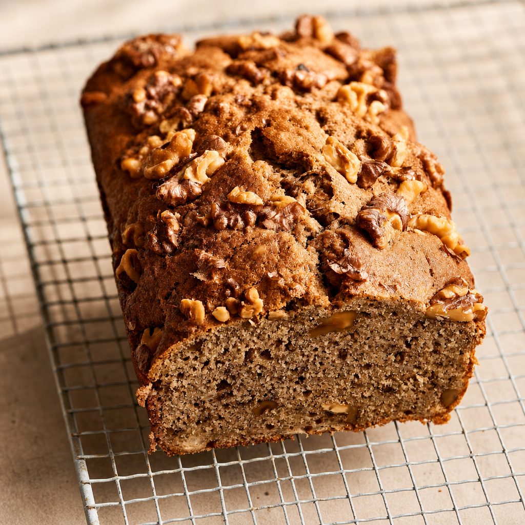 BANANA WALNUT BREAD - VEGAN.